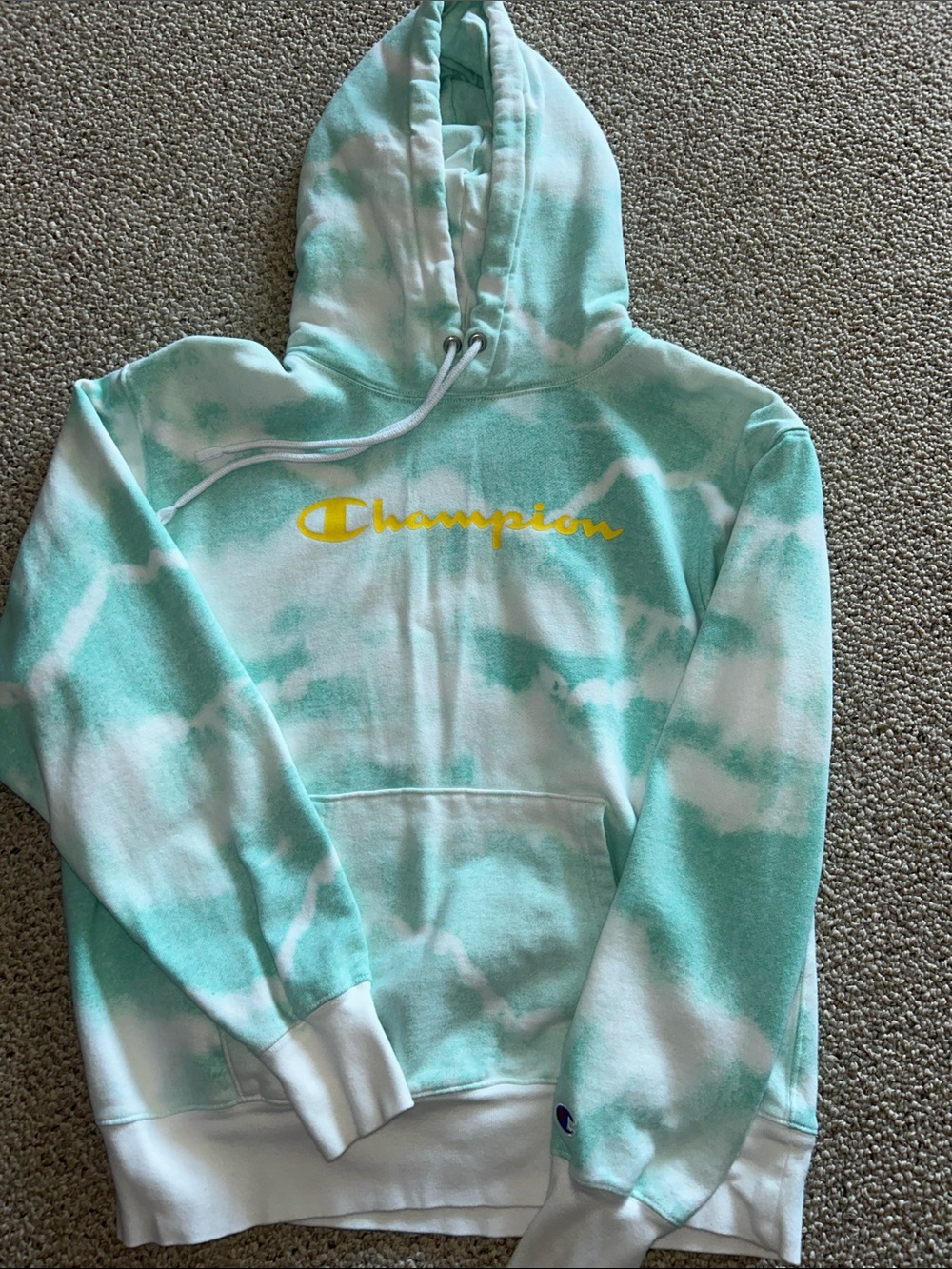 Champion Mint Tie-Dye Hoodie One Piece- women’s Medium